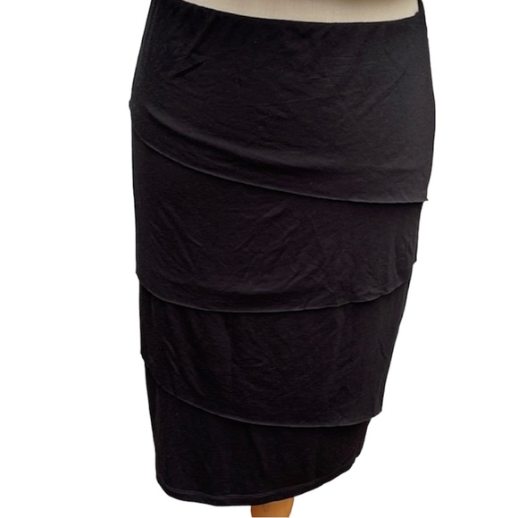 Design 365 Bandage Skirt Black Stretch Cotton Blend With Spandex Size M - Picture 1 of 7